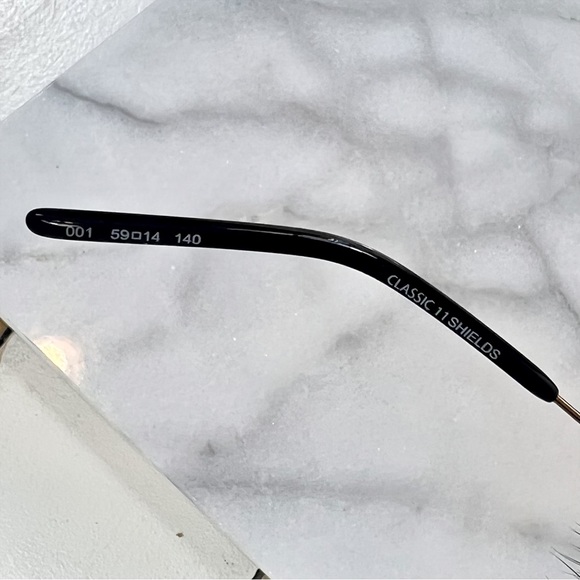 Saint Laurent Mink Fur Classic 11 Aviator Shield Sunglasses - Picture 5 of 14